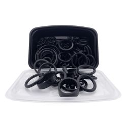 125-Piece PerfectPlay™ Black Silicone Rubber Ring Set